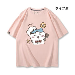可愛いキャラ ゆるかわ トップス 料理人 ユニセックス 半袖Tシャツ
