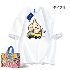 可愛いキャラ ゆるかわ トップス 新米運転手 ユニセックス 半袖Tシャツ