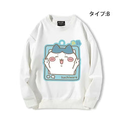 可愛いキャラ ゆるかわ トップス 写真を撮る ユニセックス 長袖 スウェット