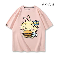 可愛いキャラ ゆるかわ トップス 楽しい時間 ユニセックス 半袖Tシャツ