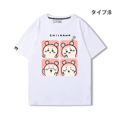 可愛いキャラ ゆるかわ トップス 楽しい時間 ユニセックス 半袖Tシャツ