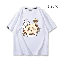 可愛いキャラ ゆるかわ トップス シェフ ユニセックス 半袖Tシャツ