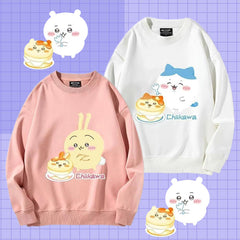 可愛いキャラ ゆるかわ トップス ケーキ ユニセックス 長袖 スウェット