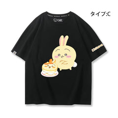 可愛いキャラ ゆるかわ トップス デザート ユニセックス 半袖Tシャツ