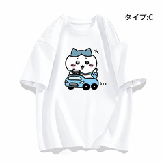 可愛いキャラ ゆるかわ トップス 新米運転手 ユニセックス 半袖Tシャツ