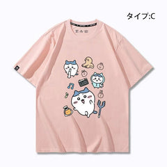 可愛いキャラ ゆるかわトップス 笑える日常 ユニセックス 半袖Tシャツ