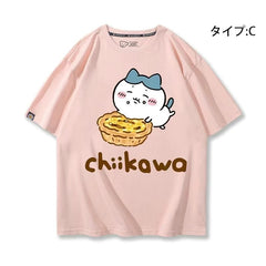 可愛いキャラ ゆるかわ トップス 美味しいエッグタルト ユニセックス 半袖Tシャツ