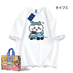 可愛いキャラ ゆるかわ トップス 新米運転手 ユニセックス 半袖Tシャツ