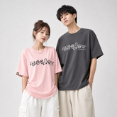 スタンド使い イラスト トップス ラインアート風キャラ ユニセックス 半袖 Tシャツ
