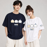 可愛いキャラ ゆるかわ トップス お尻を振る ユニセックス 半袖Tシャツ