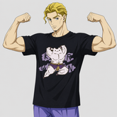 スタンド使い イラスト トップス 筋トレ兄貴 Killer Queen ユニセックス 半袖 Tシャツ