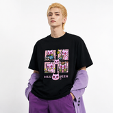 スタンド使い イラスト トップス Killer Queen ネコ爆弾 ユニセックス 半袖Tシャツ