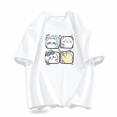 可愛いキャラ ゆるかわ トップス 楽しい瞬間 ユニセックス 半袖Tシャツ