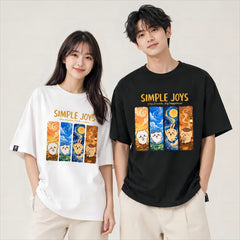 可愛いキャラ ゆるかわ トップス SIMPLE JOYS ユニセックス 半袖Tシャツ