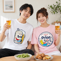 ビールモチーフ グラフィック トップス ビール大好き ユニセックス 半袖Tシャツ