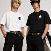 スタンド使い イラスト トップス ミニキャラクター 5タイプの胸元ワンポイントデザイン ユニセックス 半袖 Tシャツ