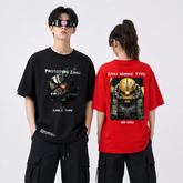 キャラクター トップス グリーンメカ グラフィックデザイン ユニセックス 半袖 Tシャツ