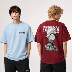 キャラクター トップス レッドコメット風 ワンポイントデザイン ユニセックス 半袖 Tシャツ