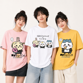 可愛いキャラ ゆるかわ トップス コスチュームシーン メッセージプリント ユニセックス 半袖Tシャツ