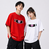 キャラクター トップス ザクモチーフ レトロプリントデザイン ユニセックス 半袖 Tシャツ