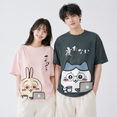 可愛いキャラ ゆるかわ トップス 仕事中 ユニセックス 半袖Tシャツ