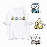 可愛いキャラ ゆるかわ トップス 新米運転手 ユニセックス 半袖Tシャツ