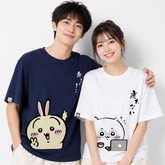 可愛いキャラ ゆるかわ トップス デスクブレイク ピースサインプリント ユニセックス 半袖Tシャツ