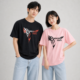 ライダーモチーフ トップス 2タイプのプリントデザイン ユニセックス 半袖Tシャツ