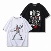 ライダーモチーフ トップス 13タイプのプリントデザイン ユニセックス 半袖Tシャツ