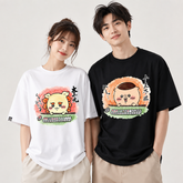 可愛いキャラ ゆるかわ トップス 麻雀対決 ユニセックス 半袖Tシャツ