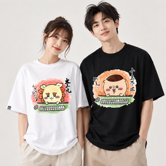 可愛いキャラ ゆるかわ トップス 麻雀対決 ユニセックス 半袖Tシャツ