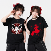 東方Project 二次創作 空&リン モチーフ ユニセックス 半袖Tシャツ