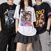 スタンド使い イラスト トップス キャラクタープリント 多タイプ ユニセックス 半袖Tシャツ