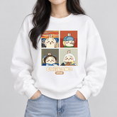 【薄手・裏起毛から選べる】可愛いキャラ ゆるかわ トップス 世界名画 ユニセックス 長袖 スウェット