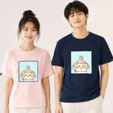 可愛いキャラ ゆるかわ トップス 散髪 ユニセックス 半袖Tシャツ