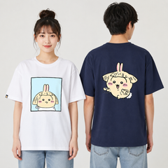可愛いキャラ ゆるかわ トップス 散髪 ユニセックス 半袖Tシャツ