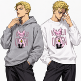 スタンド使い イラスト トップス KILLER QUEEN ユニセックス 長袖 パーカー/スウェット