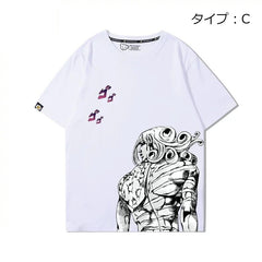 スタンド使い イラスト トップス キャラプリント ユニセックス 半袖 Tシャツ