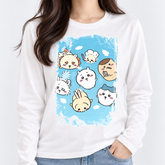 【薄手・裏起毛から選べる】可愛いキャラ ゆるかわ トップス 10タイプのキャラクタープリント ユニセックス 長袖 スウェット