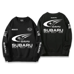 バイカースタイル トップス モータースポーツテイスト ユニセックス 長袖 スウェット