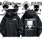 スタンド使い イラスト トップス スタンドパワー フード付き メンズ 防風ジャケット