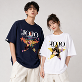 スタンド使い イラスト トップス 星柄グラフィック ユニセックス 半袖 Tシャツ