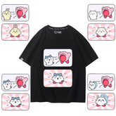 可愛いキャラ ゆるかわ トップス カービィと変身 ユニセックス 半袖Tシャツ