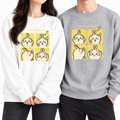 【薄手・裏起毛から選べる】可愛いキャラ ゆるかわ トップス うさぎキャラクター ユニセックス 長袖 スウェット
