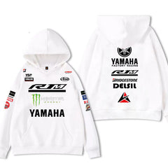 【薄手・裏起毛から選べる】バイカースタイル トップス レーシングロゴ グラフィック ユニセックス 長袖 パーカー