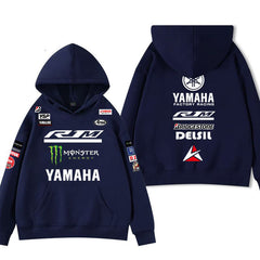 【薄手・裏起毛から選べる】バイカースタイル トップス レーシングロゴ グラフィック ユニセックス 長袖 パーカー