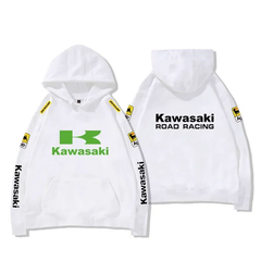 【薄手・裏起毛から選べる】バイカースタイル トップス レーシングロゴ スリーブレタリング ユニセックス 長袖 パーカー