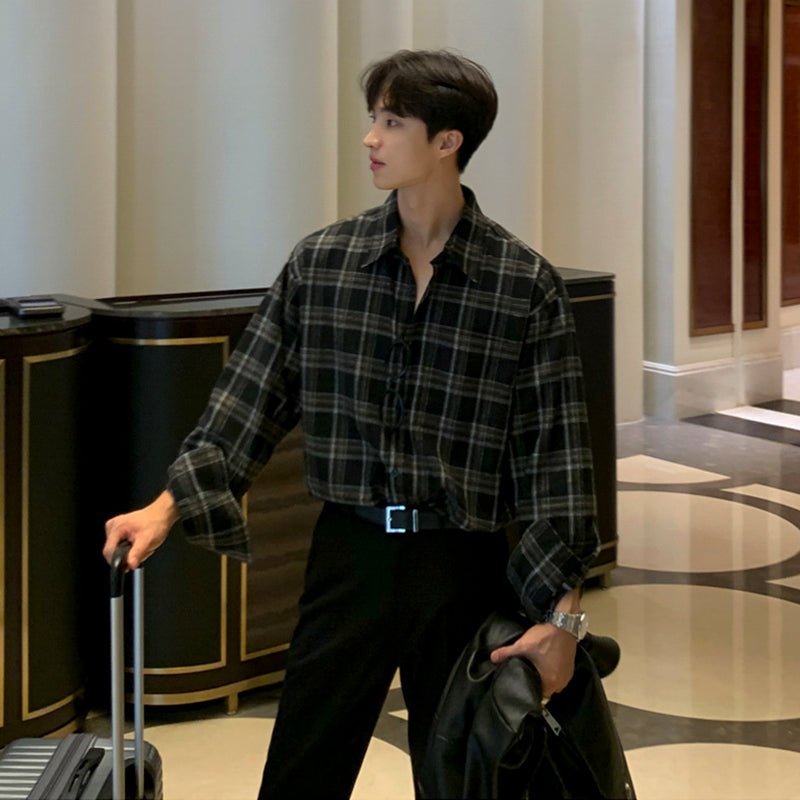 Casual check pattern shirt or1292