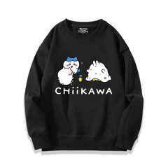 【薄手・裏起毛から選べる】可愛いキャラ ゆるかわ トップス なかよく並ぶキャラクタープリント ユニセックス 長袖 スウェット