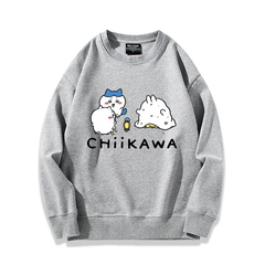 【薄手・裏起毛から選べる】可愛いキャラ ゆるかわ トップス なかよく並ぶキャラクタープリント ユニセックス 長袖 スウェット